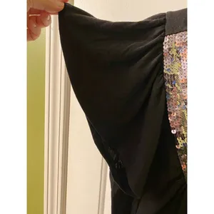 Black Sequin u neck top Size L Y2K Size L thumbnail 3
