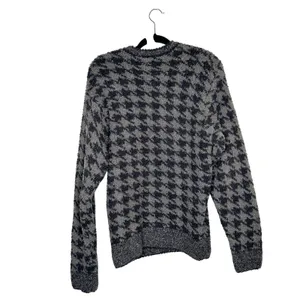 Skims Unisex Cozy Knit Pullover Houndstooth Women's Gray Black Size S/M thumbnail 3