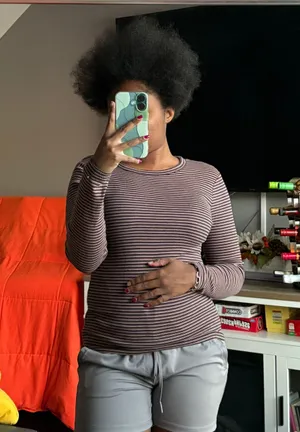A New Day Target Black and Brown Striped Long Sleeve Shirt thumbnail 1
