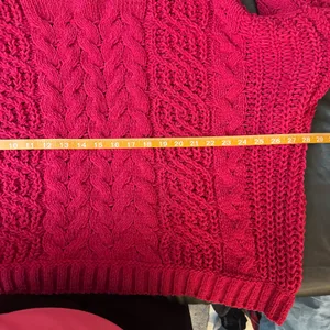 POL Chelsea mock neck cable knit chunky pink sweater size large bubble sleeves thumbnail 10