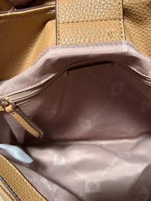 Anne Klein Soho satchel faux leather with animal print scarf and crossbody strap thumbnail 6