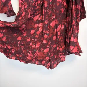 Free People Floral Long Sleeve Wrap Romper thumbnail 3