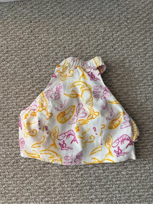 Peppermayo x Rikki Day Seafood Print Linen Halter Top and Mini Skirt Set thumbnail 3