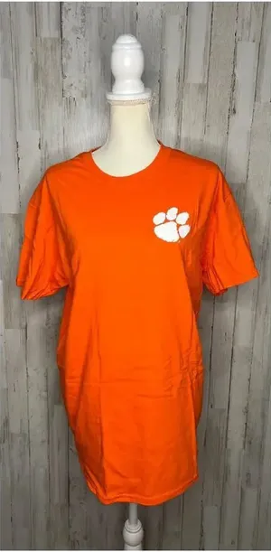 Hanes Clemson Tigers "Saturday Nights in Clemson" Orange Graphic Short Sleeve‎ T-Shirt thumbnail 1