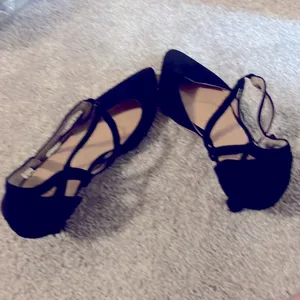 Shein faux suede kitten heels black size 7 thumbnail 9