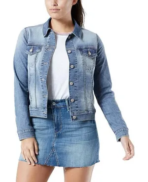 Levi's Womens Size Small Denim Jean Jacket Light Wash Stretch Cotton thumbnail 1