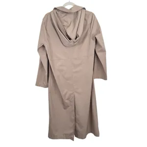 Sanyo‎ New York Beige Trench Lightweight Over Coat Hooded Pockets Womens Medium? thumbnail 3