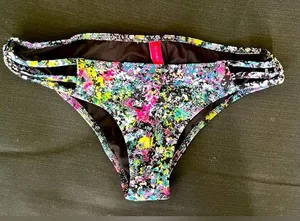 ⚠️ Clearance NWOT Victorias Secret swim bikini bottom multicolor, strap sides S thumbnail 1