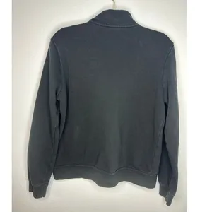 Nike Quarter Zip Sweatshirt Women's Size Medium Black Athleisure Active Cropped thumbnail 2