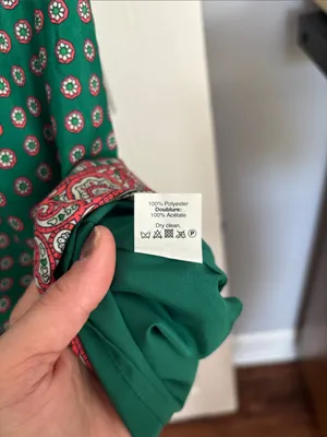 J. Crew Green Printed Short Sleeve Shift Dress thumbnail 3