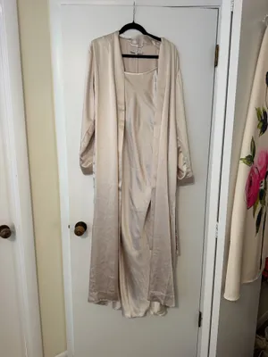 One Mile Champagne Slip Dress and Robe thumbnail 3