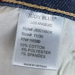 Judy Blue Jeans Boyfriend Fit Women's Size 11/30 Distressed Denim Bleach Splash thumbnail 8