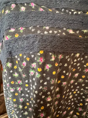 Aerie‎ 2010 Floral Cami Tank Top M Lace Crochet Ditsy Y2K Boho Coquette thumbnail 13