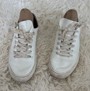 Sam Edelman White Leather Low Top Sneakers‎ Casual Shoes Women's Size 8 thumbnail 1