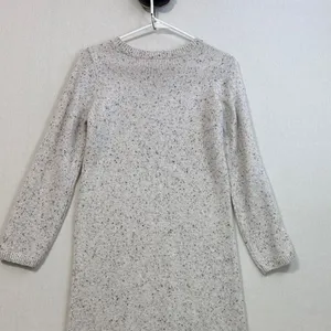LOFT Heather Gray Long Sleeve Dress with Button Details thumbnail 9