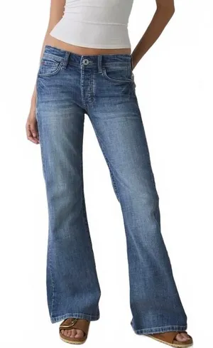 UO BDG Teo Relaxed Low-Rise Bootcut Jeans Urban Outfitters NWT Oxford Blue 33 thumbnail 1