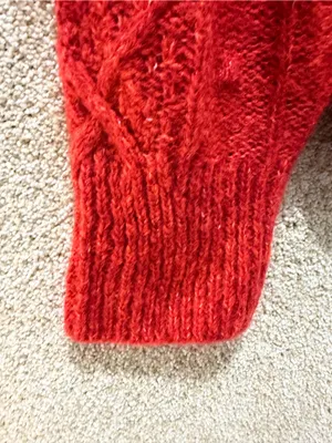 NWT Old Navy sweater red marl winter holiday fisherman grandpa large wool blend thumbnail 4