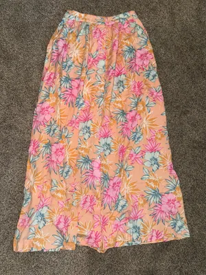Lost + Wander Floral Button-Front Midi Skirt Size XS thumbnail 2