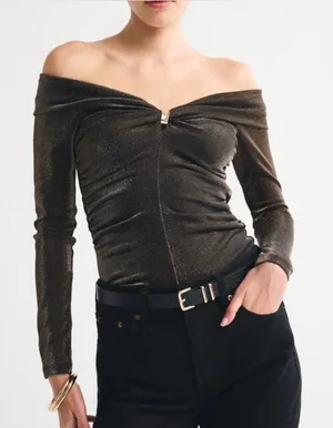Abercrombie & Fitch Off-The-Shoulder Hardware Top size XL thumbnail 1