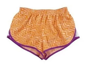 Nike Dri-Fit‎ Orange Chevron Zig Zag Print Running Shorts Size XS thumbnail 1