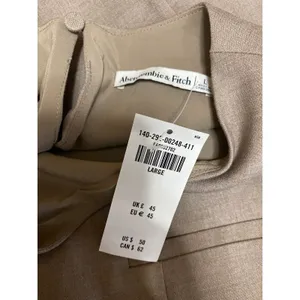 NEW Abercrombie & Fitch Women's Tan Sleeveless Pocket Tank Blouse Top Size L thumbnail 5