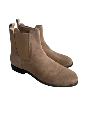 FIND Tan Suede Flat Ankle Boots Size 8.5 / 39 thumbnail 2