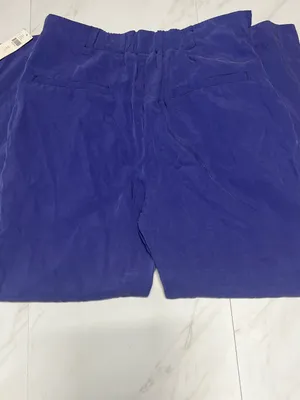 NWT Anthropologie Cupro Wrap Trouser Pant blue purple modal blend size small thumbnail 4