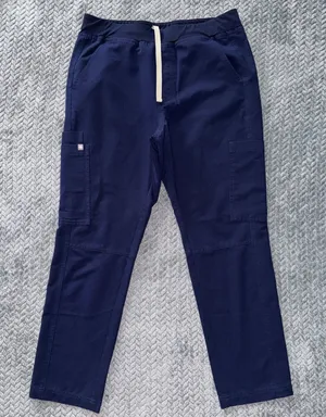 Figs Jogger Women Zamora Navy Blue‎ Taper Technical Scrub Size Medium Short thumbnail 1