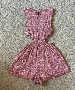 American Eagle Floral Cut Out Romper  thumbnail 2