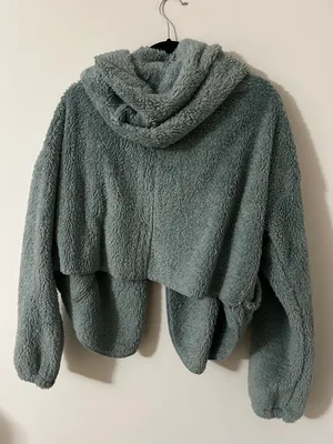 Cropped Sherpa Jacket Blue Size M thumbnail 2