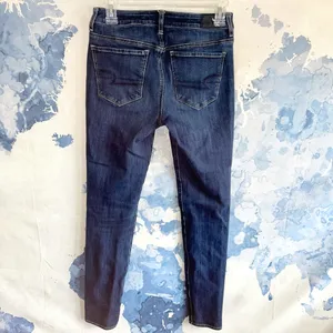 American Eagle Dark Wash Hi-Rise Jegging thumbnail 3