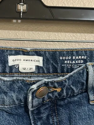 Good American Good Barrel Leg Relaxed High Rise Denim Jeans Women’s 12 / 31 thumbnail 8
