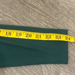 Abercrombie & Fitch Emerald Green Ribbed Ruched Long Sleeve Mini Shirt Dress XL thumbnail 10