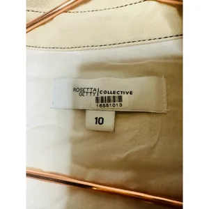ROSETTA GETTY COLLECTIVE Off White Beige Twill 100% Cotton Bone Dress Size 10 thumbnail 9