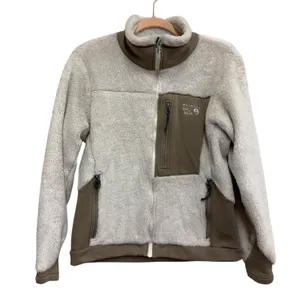 Mountain Hardwear Monkey Fleece Jacket Medium‎ Full Zip High Pile Sherpa Cream thumbnail 1