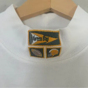 Christopher & Banks Classic Vintage White Mockneck Green Bay Packers T-Shirt NFL thumbnail 2