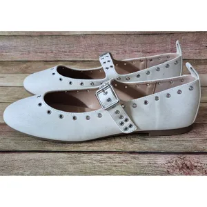 NWOT MIA Ulani Mary Jane Ballet Womens Off White Flats Casual Size 8.5M Grommet thumbnail 7
