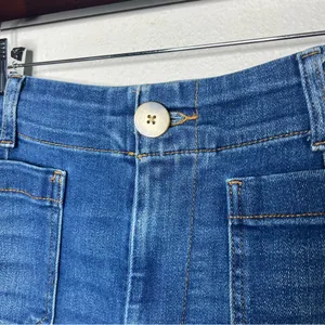 Maeve The Colette High Rise Wide Leg Crop Denim Jeans Size 29 Patch Pockets thumbnail 8