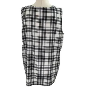 Ann Taylor size medium Checkered plaid Sleeveless Blouse thumbnail 2