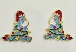 BaubleBar nwt Disney Eeyore Holiday Earrings - Blue Multicolor Christmas thumbnail 1