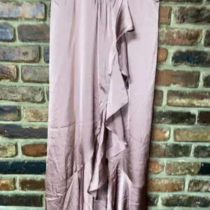 NWOT Lulu's Enchanted Moments Mauve Pink Satin Ruffled High-Low Dress Size XL thumbnail 5