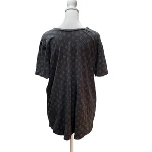 Abercrombie 2 Tone Gray Print Women’s Short Sleeve Crew Neck Tee Size L thumbnail 3