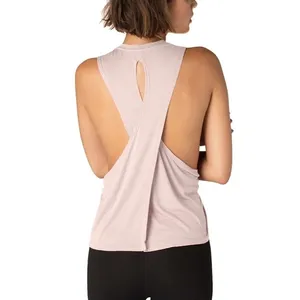 Beyond Yoga Wrap Around Tank Top Size Medium Berry Pink Pilates Barre Athleisure thumbnail 12