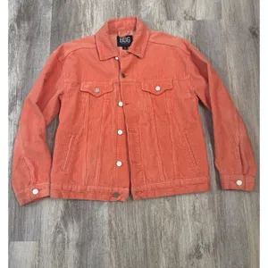 BDG Urban Outfitters Coral Corduroy Trucker Jacket Womens‎ Size Small Oversized thumbnail 2