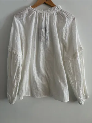 Forever That Girl x Anthropologie Long Sleeve Justine Blouse Women’s Small thumbnail 6