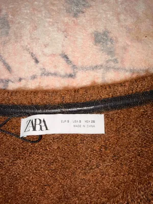 Zara brown tube top fluffy thumbnail 3