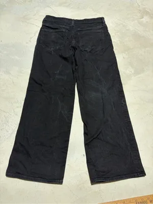 J. Crew re-96-blk ‘96 slim wide Black Jeans 28 thumbnail 9