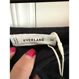 Everlane NWT Wide-Leg Drawstring Linen Pants Black 16R thumbnail 9