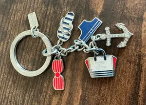 a Rare HTF vintage Coach St. James nautical charm keychain Keyring Key Fob thumbnail 1