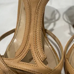 Bottega Veneta Nude Leather Strappy Stiletto Sandals Heels 39 Italy thumbnail 3